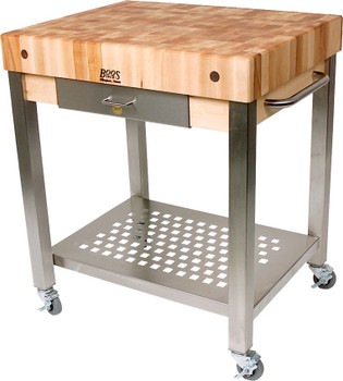 John Boos CUCT14 Cucina Technica Butcher Block Cart  - 30" X 60" John Boos CUCT14 Cucina Technica Butcher Block Cart  - 30" X 60"