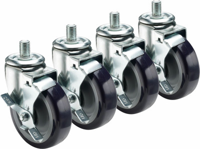Krowne 28-147S Threaded Stem Casters - Swivel - w/Brake - 5" - 3/4" Stem Krowne 28-147S Threaded Stem Casters - Swivel - w/Brake - 5" - 3/4" Stem