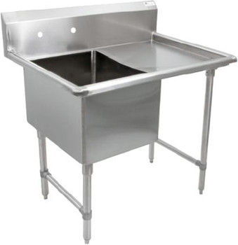 John Boos 1B184-1D18R 44" One-Compartment Sink w/ 18" Right Drainboard John Boos 1B184-1D18R 44" One-Compartment Sink w/ 18" Right Drainboard