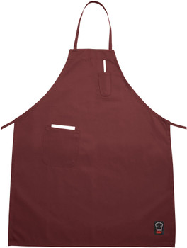 Winco BA-PBG Full-Length Bib Apron - Burgundy Winco BA-PBG Full-Length Bib Apron - Burgundy