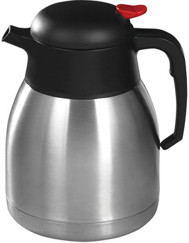 Choice 42 oz. Black Swirl Thermal Coffee Carafe / Server