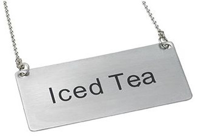 Winco SGN-205 Iced Tea Beverage Chain Sign Winco SGN-205 Iced Tea Beverage Chain Sign