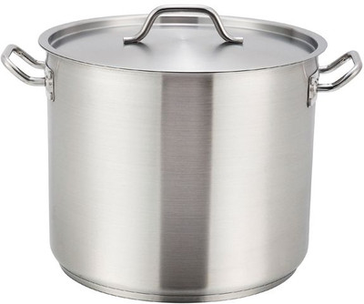 Winco SST-40 40 Qt. Induction Stock Pot with Cover Winco SST-40 40 Qt. Induction Stock Pot with Cover