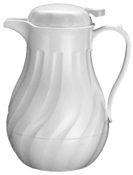 Winco VSW-64W 64oz. White Swirl Double Wall Insulated Pitcher Winco VSW-64W 64oz. White Swirl Double Wall Insulated Pitcher