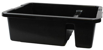 TableCraft 1547B Divided Black Tote Box TableCraft 1547B Divided Black Tote Box