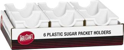 TableCraft C56W Plastic Sugar Pack Holder - White TableCraft C56W Plastic Sugar Pack Holder - White