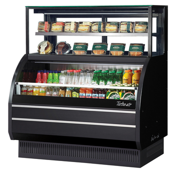 Turbo Air TOM-W-50SB-UF-N Open Display Merchandiser Combo Case- 5.6 Top / 8.5 Bottom Cu. Ft. Turbo Air TOM-W-50SB-UF-N Open Display Merchandiser Combo Case- 5.6 Top / 8.5 Bottom Cu. Ft.