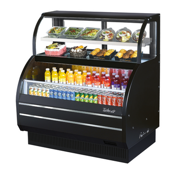 Turbo Air TOM-W-50SB-N Open Display Merchandiser Combo -5.6 Top / 8.5 Bottom Cu. Ft. Turbo Air TOM-W-50SB-N Open Display Merchandiser Combo -5.6 Top / 8.5 Bottom Cu. Ft.