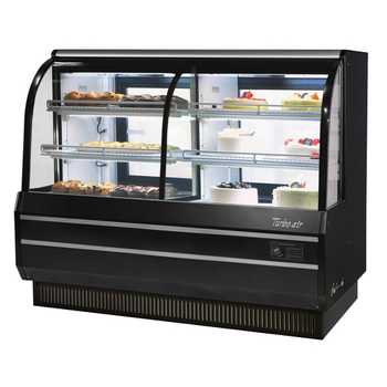 Turbo Air TCGB-72CO-W(B)-N 72" Combi Dry & Refrigerated Bakery Case, Curved Glass - Display Case Series Turbo Air TCGB-72CO-W(B)-N 72" Combi Dry & Refrigerated Bakery Case, Curved Glass - Display Case Series