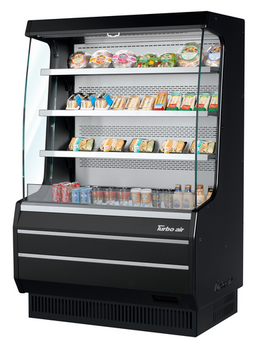Turbo Air TOM-40MB-N Vertical Open Display Merchandiser - Mid-Height - 9.3 Cu. Ft.