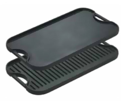 Lodge LPGI3 20" x 10-1/2" Pre-Seasoned Cast Iron Grill/Griddle