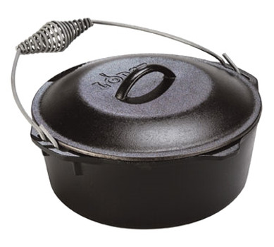Lodge L8DSK3 10 1/4 Pre-Seasoned Cast Iron Deep Skillet with Cover