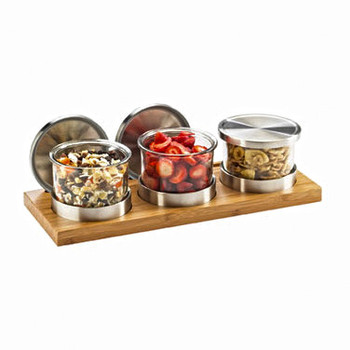 Condiment Holder (6) 1-Quart Fruit Trays with Straw Holders