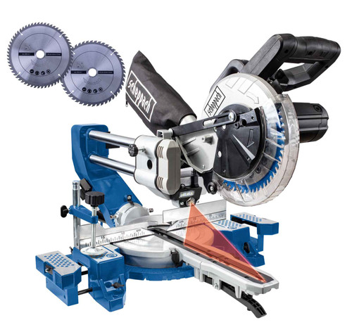 Scheppach 2200W Electric Sliding Cross-Cut Mitre Saw (216mm Blade) | HM90SL