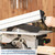 The longitudinal is secured on both sides and ensures precise sawing results.