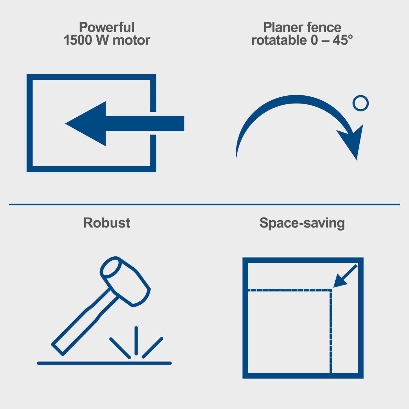 Key features of the HMS860 Planing Table