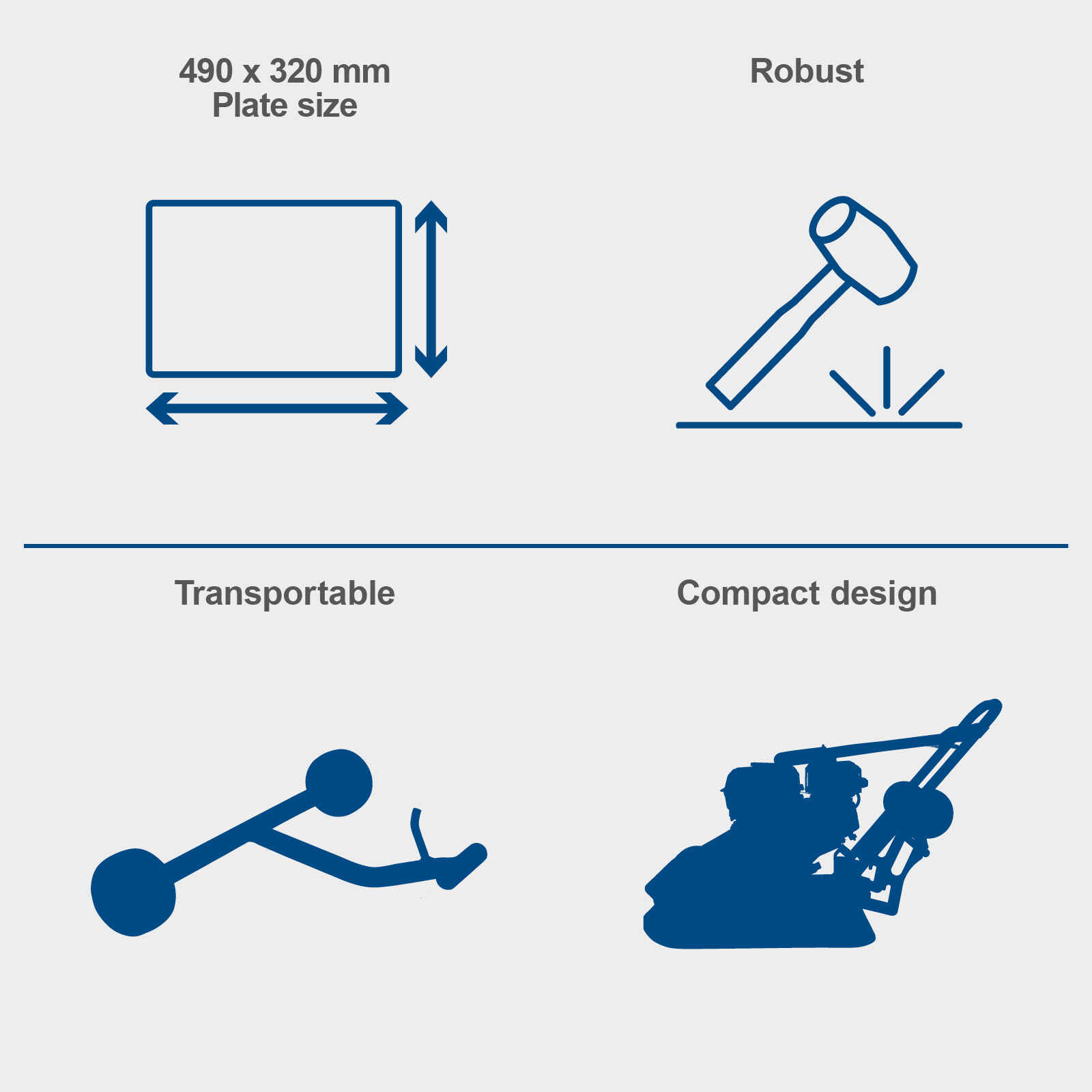 Key features of the Scheppach HP14000S Compacter Wacker Plate