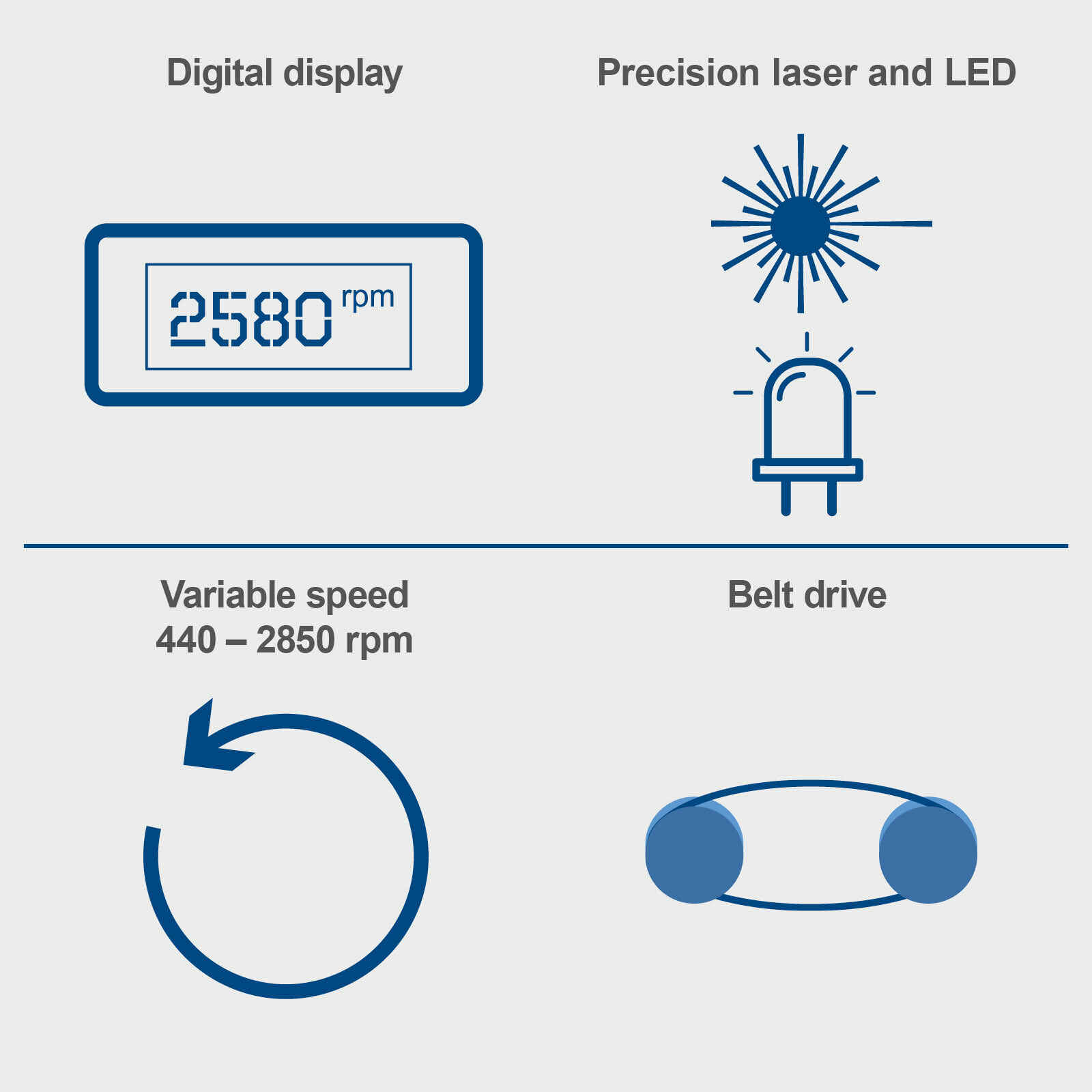 Digital Display,l Precision laser LED, Variable Speed 440-2850 Rpm and Belt Drive Bench Drill