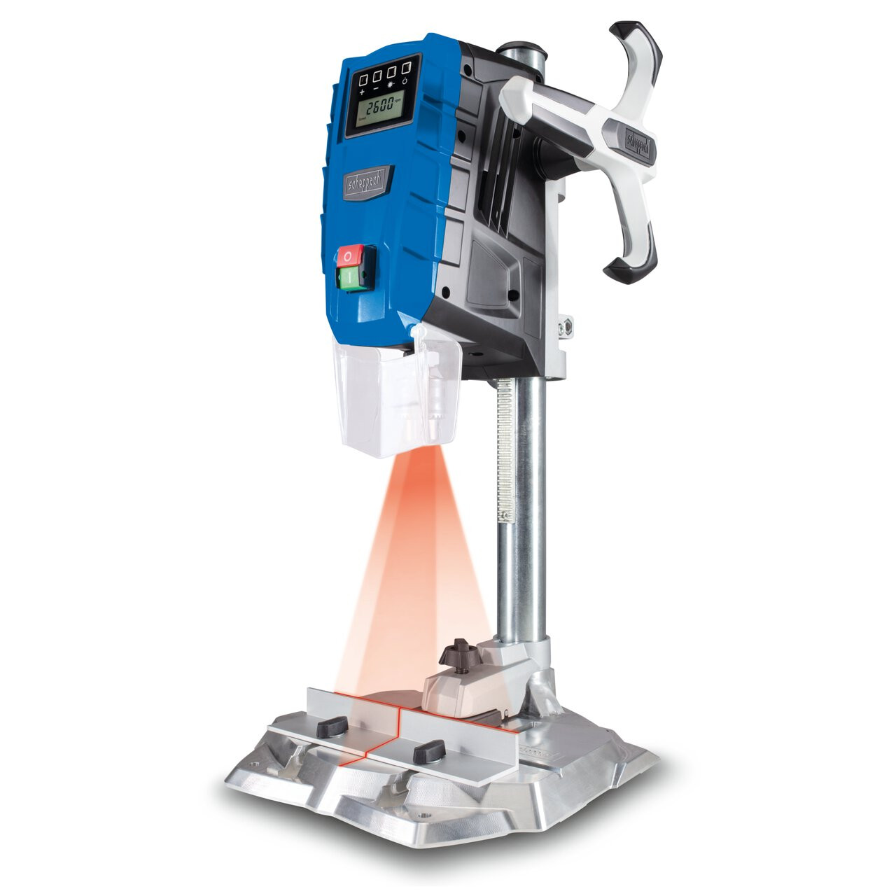 Scheppach 710W Bench Pillar Drill with Digital Display & Laser Guide (500 - 2600 RPM) | DP55