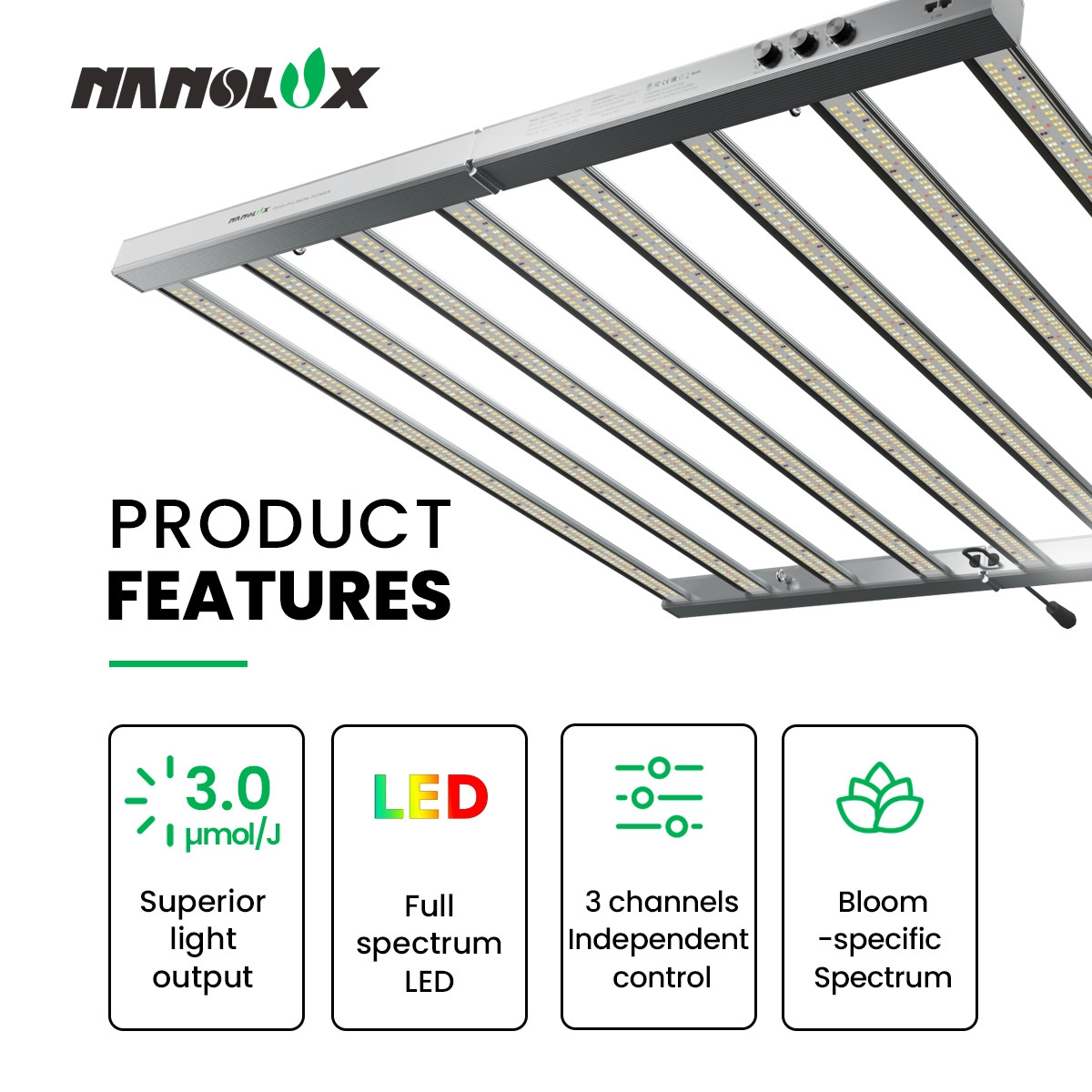 Nanolux Orion Pro 860W-FLOWER - LED Grow Light - Grow Wiser Garden