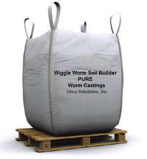 Wiggle Worm Soil Builder PURE Worm Castings Bulk, 2000 lb PALLET