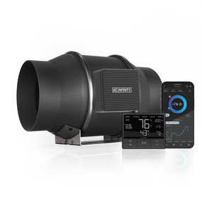 AC INFINITY CLOUDLINE T6, Quiet Inline Duct Fan System with Temperature and Humidity Controller, 6-Inch