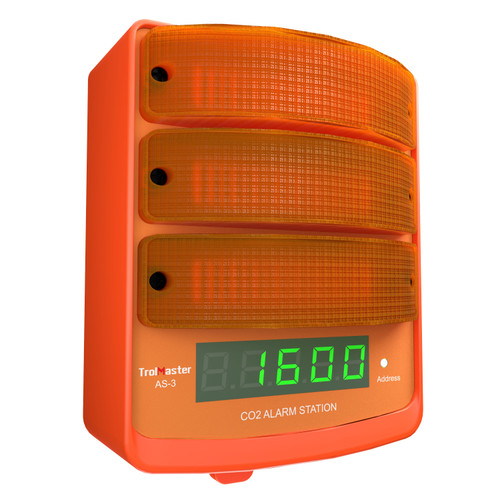 TrolMaster CO2 Alarm station (amber light) plus LED display indicator w/ cable set