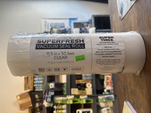 Super Fresh Vacuum Seal Roll - 11.5in x 50ft Roll - Clear - 4.5mil