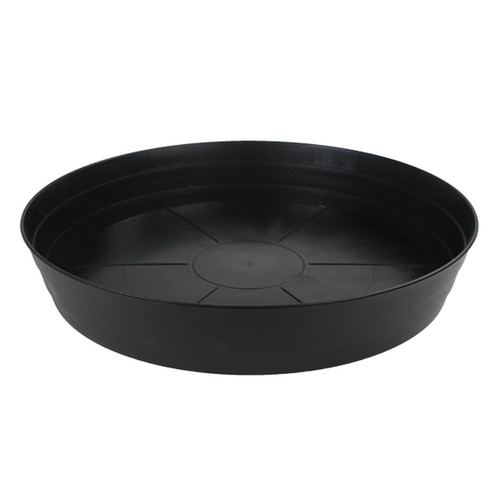 Grow1 25" Premium Black Injection Pot Saucers – 12 pack