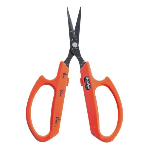 Saboten Fluorine Coated Straight Blade Trimming Scissors Orange (PT-1) 6 pack