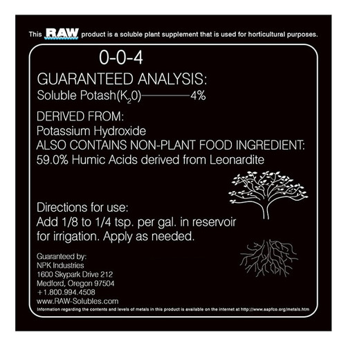 NPK RAW Humic Acid 25lbs