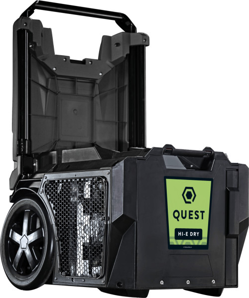 Quest Hi-E Dry 140 Portable Dehumidifier - 135 Pints/Day - 110-120 V - 300 CFM - 8,850 BTU - MERV 10 Filter