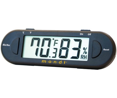 Mondi Mini Greenhouse Thermo-Hygrometer Black