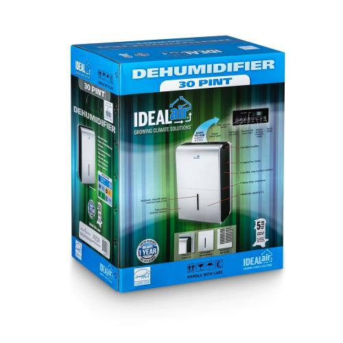 Ideal-Air Dehumidifier - 30 Pint - Up to 50 Pints per Day