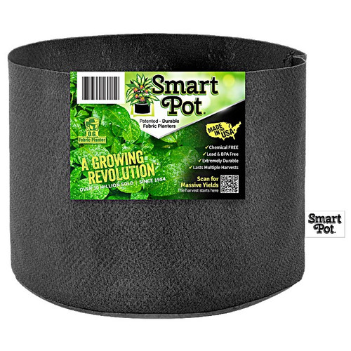 Smart Pot® Original Fabric Planter - 5gal - Black - No Handles 12in x 9.5in - 0.622 cu. ft.