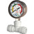 Hydro-Logic Pressure Gauge Kit 1/2Inches QC Tee liquid filled for Evolution RO (2 pk)