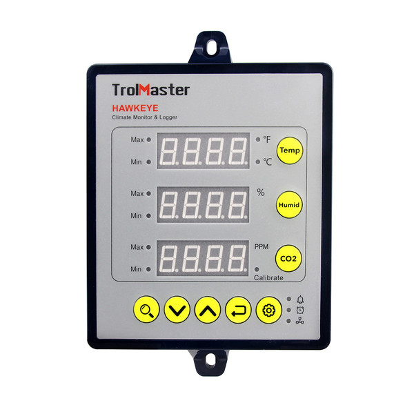 TrolMaster Hawkeye 3-in-1 Monitor & Logger, 3-in-1 (Temp/Humid/CO2) Sensor, Ethernet Adapter; Free Smartphone App (CM-1)