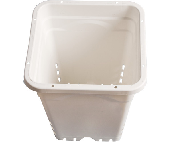 Active Aqua 12" x 12" Square White Pot, 12" Tall