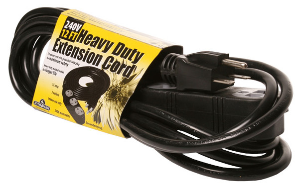 Heavy Duty Extension Cord, 240V, 12'