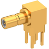 7210-1511-050 SSMB Connector Jack, Male Pin 50 Ohms Through Hole, Right Angle Solder