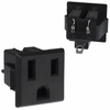 4300.0701 Power Connector Receptacle, Female Sockets NEMA 5-15R Panel Mount, Snap-In, RoHs