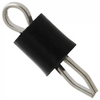 Pack of 5 5001 Test Point Black PC, Miniature Phosphor Bronze Silver Plating Through Hole Mounting Type