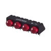 Pack of 2  550-0407-004F  LED 5MM QUAD RED PC MNT	
