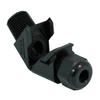 ED09NA-BK  Liquid Tight Nylon Strain Relief Dome Elbow, 3/8"