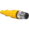 RSC4.4T-2  Cordset, M12 Male to Cut-end, Yellow, 4 cond., 2 meters