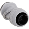 52AX19  Liquid-Tight Conduit Fitting, Adjustable Angle: Nylon, 1 in Trade Size, Non-Insulated, Gray