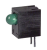 SSF-LXH103GD  LED Circuit Board Indicator LED Circuit Board Indicator Single Green Diffused, Tinted 2.1V 20mA Round with Domed Top 3mm, T-1 Through Hole, Right Angle