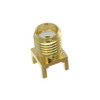 Pack of 2   SMA-J-P-H-ST-MT1   Connector Jack, SMA Female Socket 50Ohm Surface Mount, Through Hole Solder : RoHS