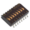 GDH08S  Dip Switch SPST 8 Position Surface Mount Slide (Standard) Actuator 25mA 24VDC