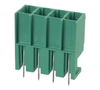 Pack of 2  1804700  Connector 4 Position Terminal Block Header, Male Pins, Shrouded (4 Side) 0.300" (7.62mm) Vertical Through Hole